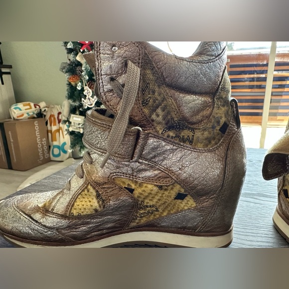 MCM 24K Gold Wedge Sneakers - Picture 6 of 16